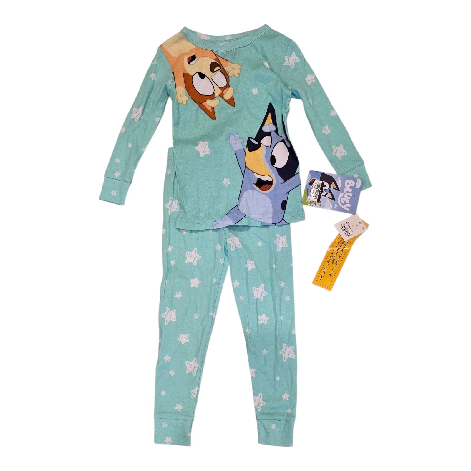 New Bluey Long Sleeve Pajama Set Toddlers 4t Green